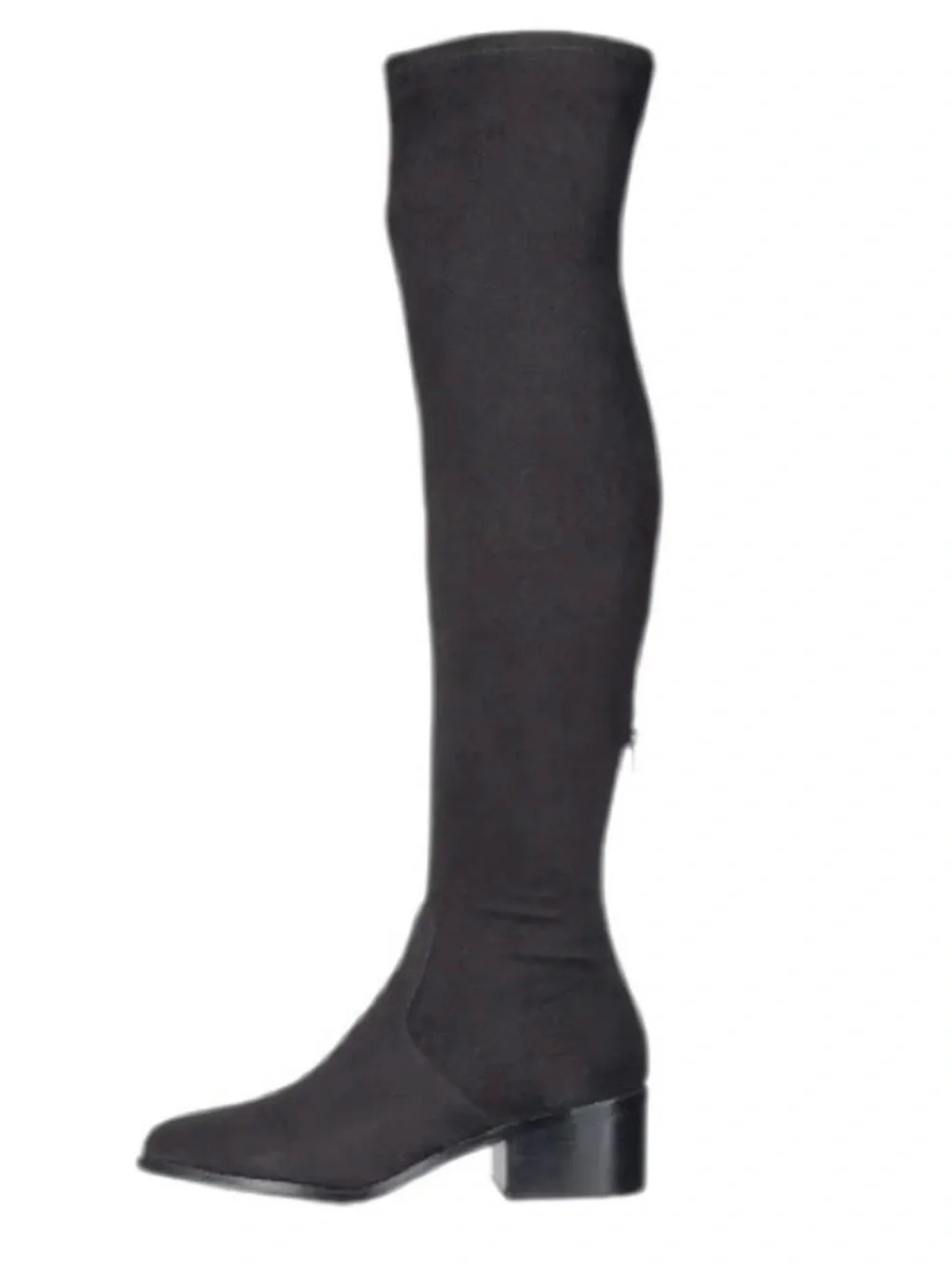 Steve Madden Georgette Over the Knee Block Heel Faux Suede Black Boot, 7.5, NWOB